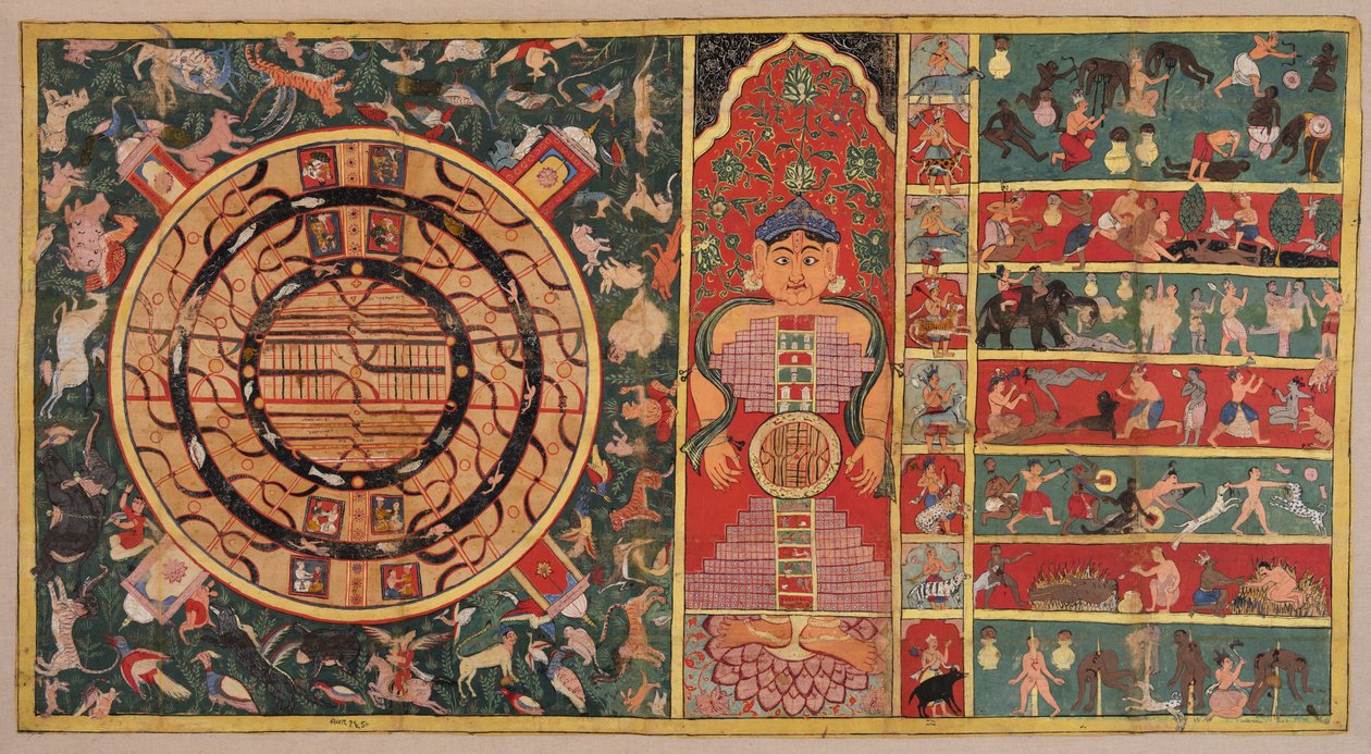 Athai-dvipa: De twee en een halve continenten, het universum in de vorm van een persoon..., 1613 door Unbekannt