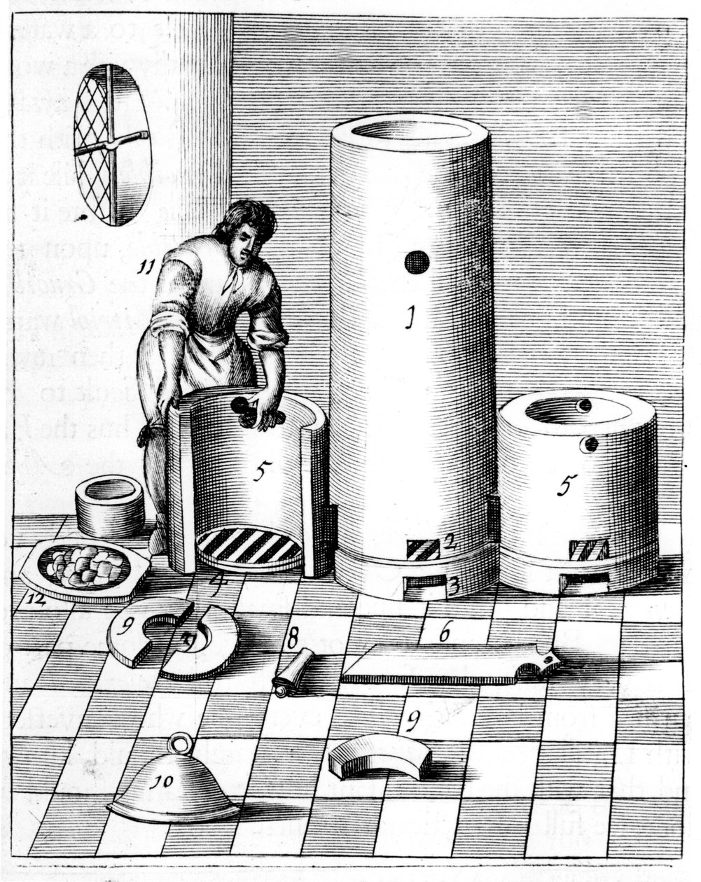 Athanor of Langzame Harry, een zelfvoedende oven die een constante temperatuur handhaaft, 1683 door Unbekannt