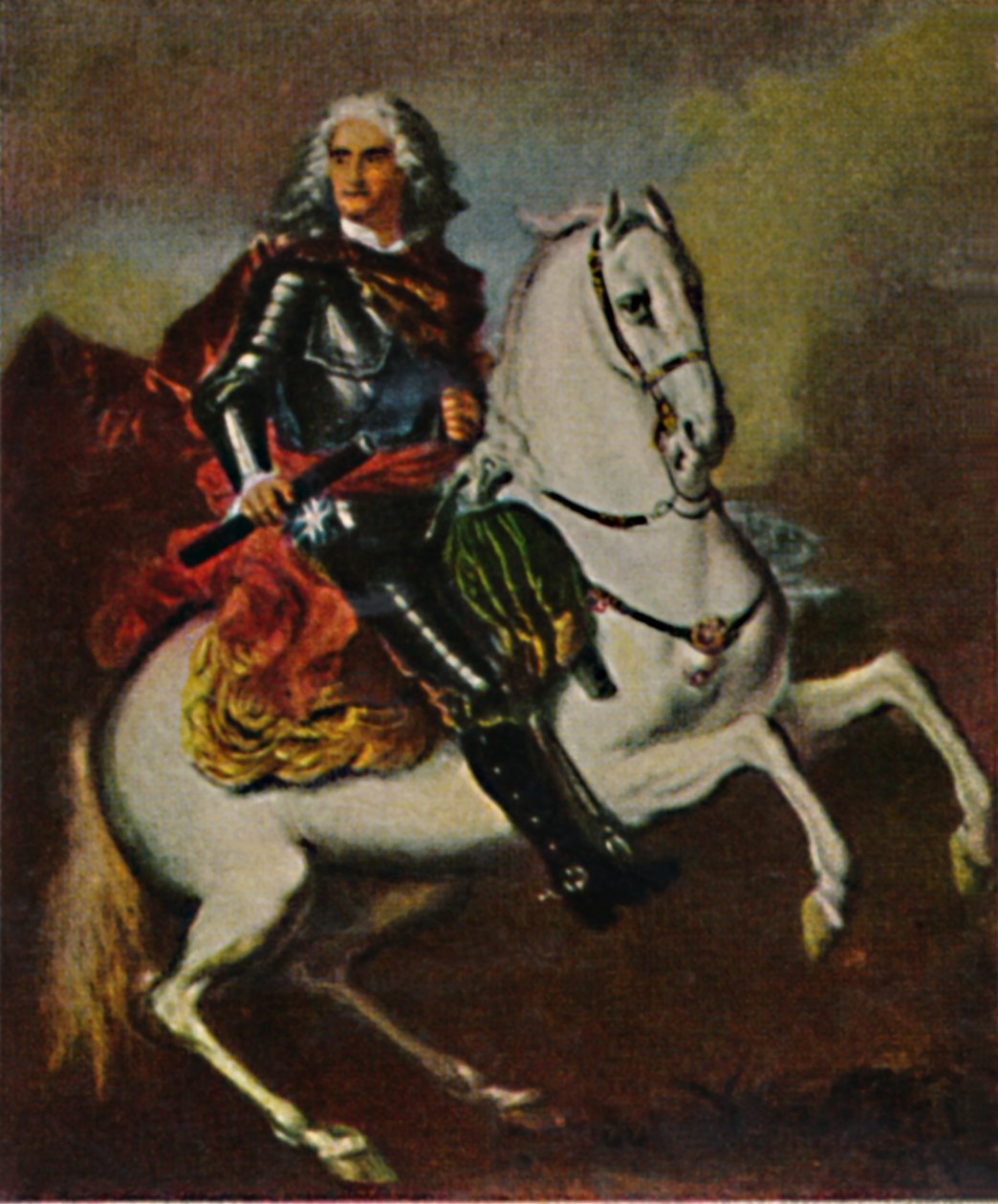 August der Starke 1670-1733 - Schilderij van Silvestre, 1934 door Unbekannt