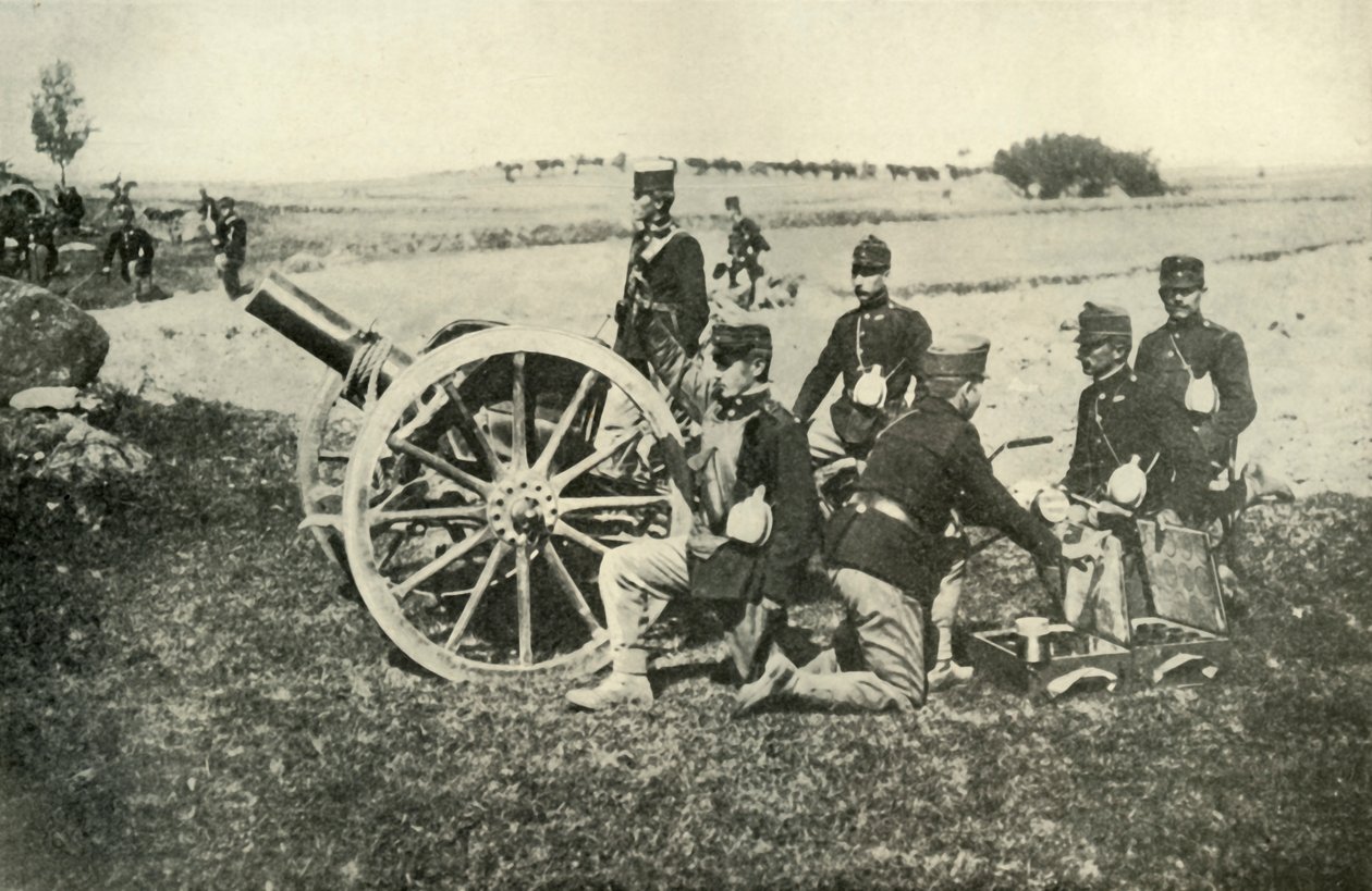 Oostenrijkse artillerie in het veld, 1919 door Unbekannt