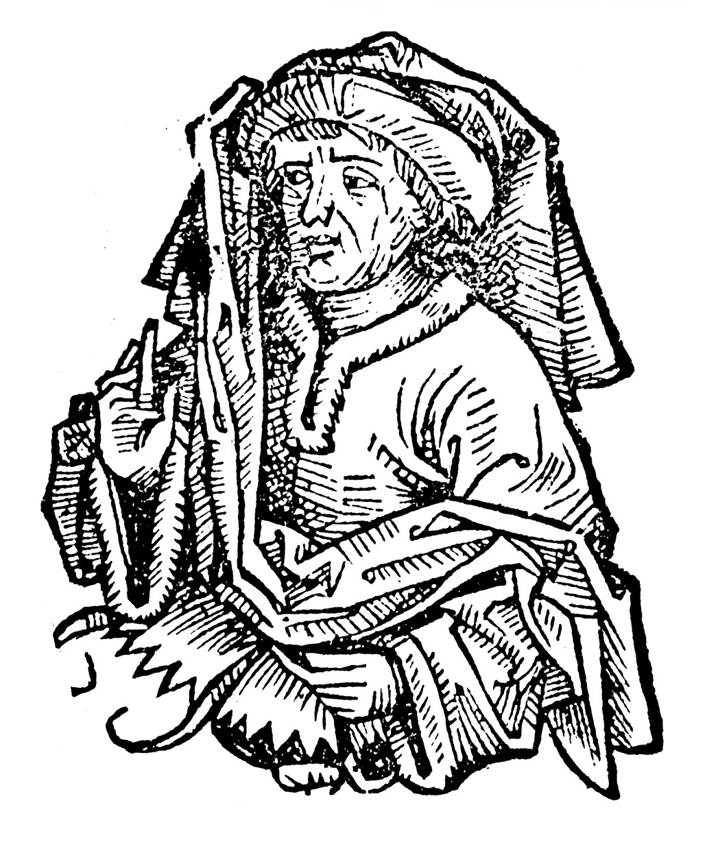 Averroes Ibn Rushd 1126-1198, eminente middeleeuwse islamitische filosoof, 1493 door Unbekannt