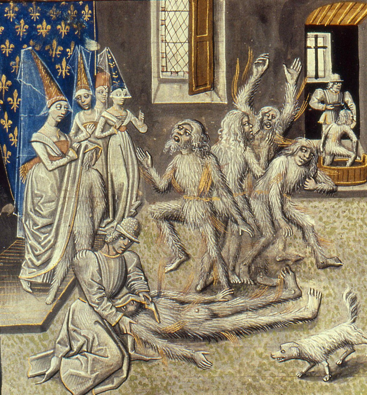 Bal des Ardents Miniatuur uit de Grandes Chroniques de France door Jean Froissart, 15e eeuw door Unbekannt