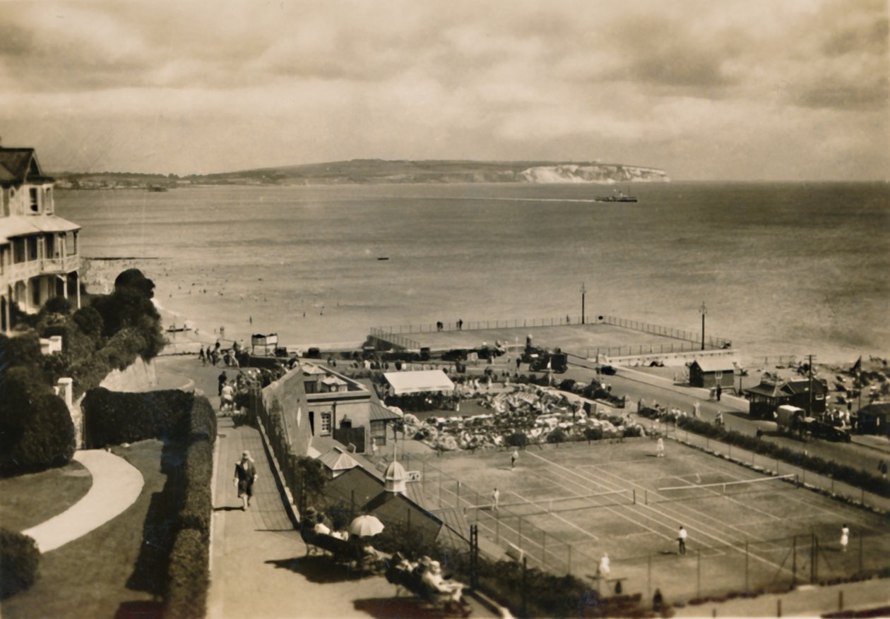 Muziekkoepel en tennisbanen, Shanklin, I.W., ca. 1920 door Unbekannt