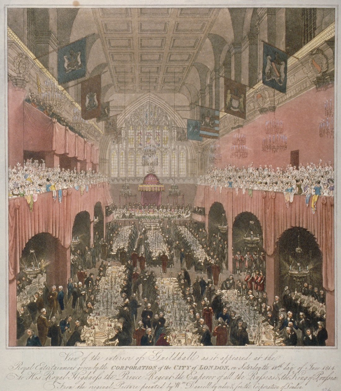 Banket in de Guildhall, City of London door Unbekannt