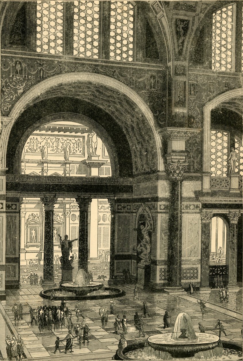 Thermen van Caracalla gerestaureerd, 1890 door Unbekannt