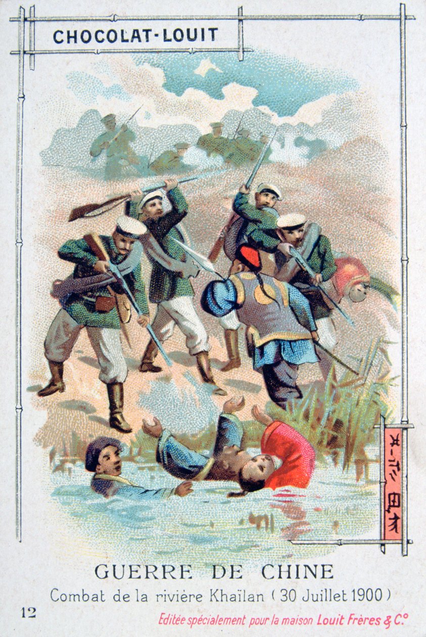 Slag bij de Khailan Rivier, China, Bokseropstand, 30 juli 1900 door Unbekannt