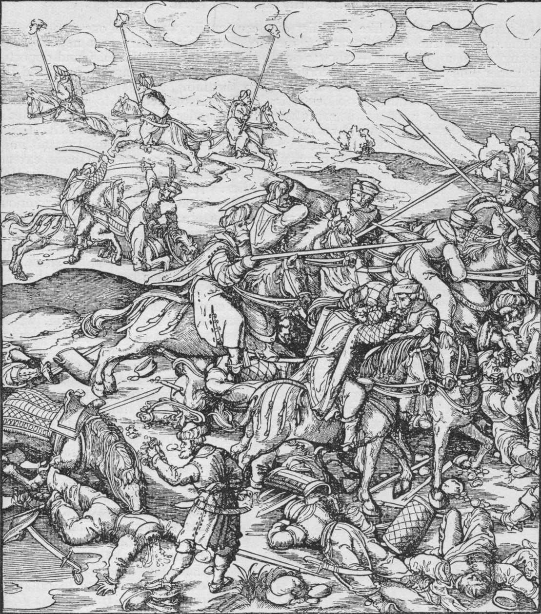Slag tussen de Mongolen onder Timur en de Turken, c1400 1908 door Unbekannt