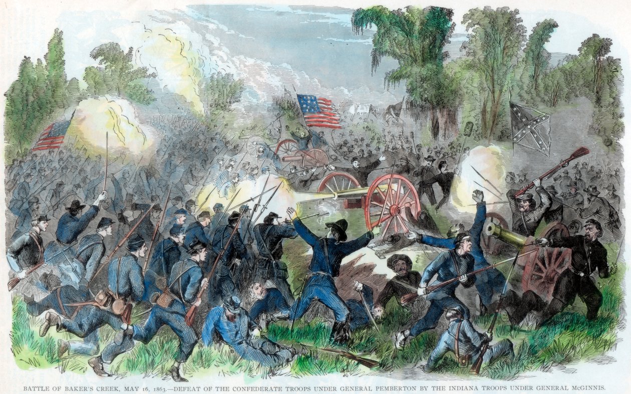Slag bij Bakers Creek, Mississippi, Amerikaanse Burgeroorlog, 16 mei 1863 door Unbekannt