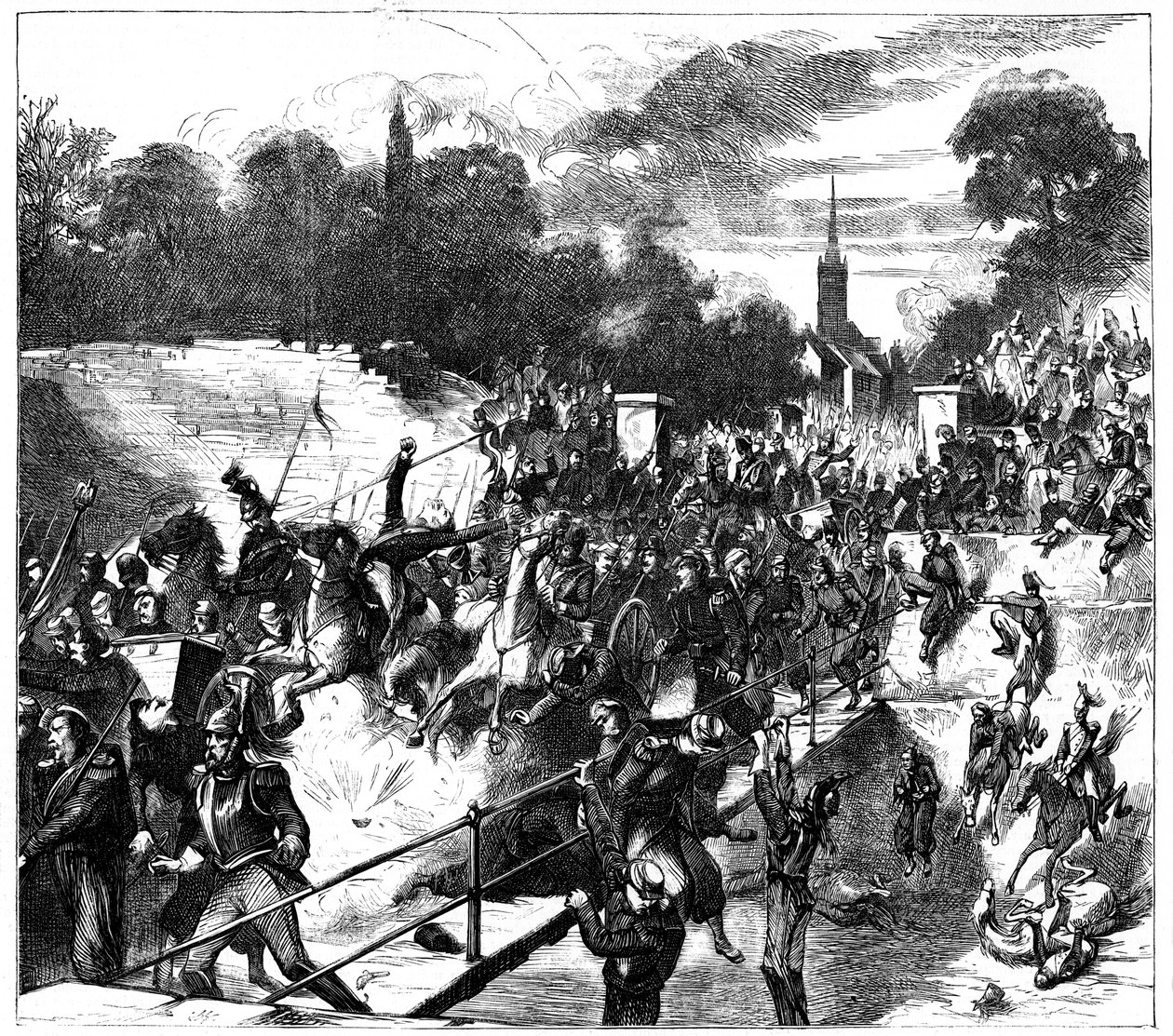 Slag bij Sedan, Frankrijk, Frans-Pruisische Oorlog, 1 september 1870, ca. 1880 door Unbekannt