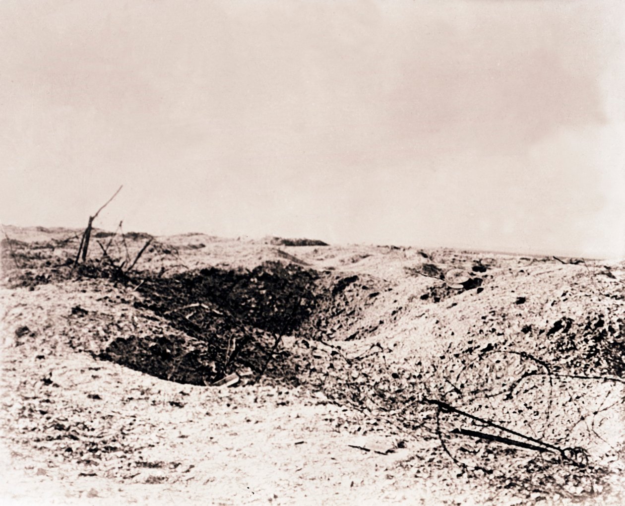 Slagveld, Tahure, Noord-Frankrijk, ca. 1914-1918 door Unbekannt