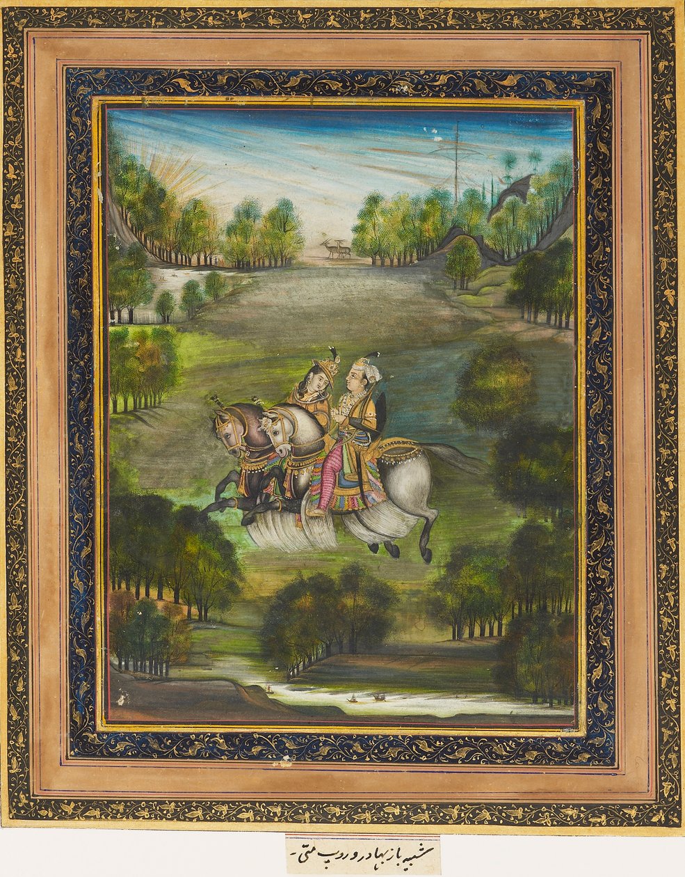 Baz Bahadur en Rupmati, c1820 door Unbekannt