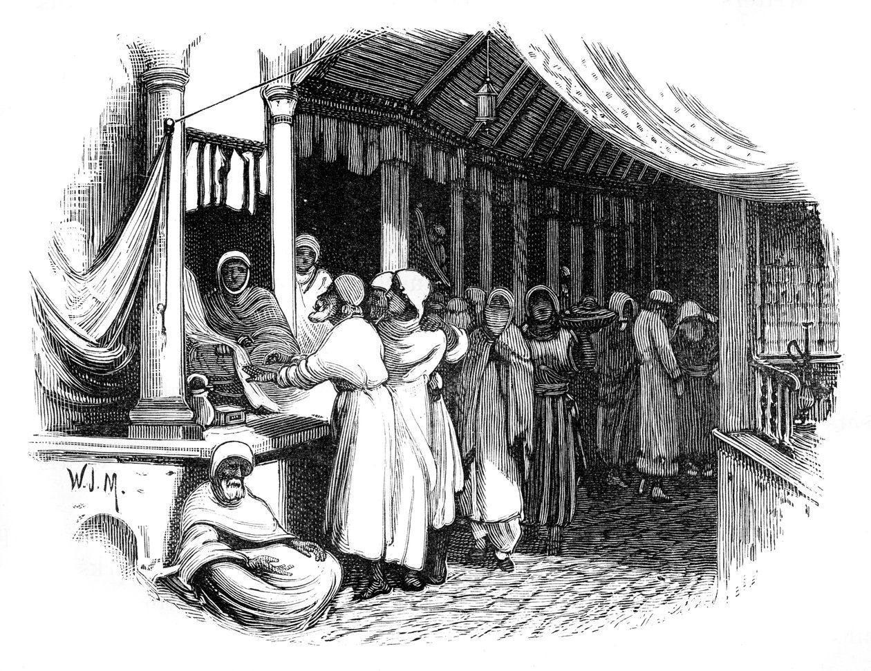 Bazaar in Constantinopel door Unbekannt