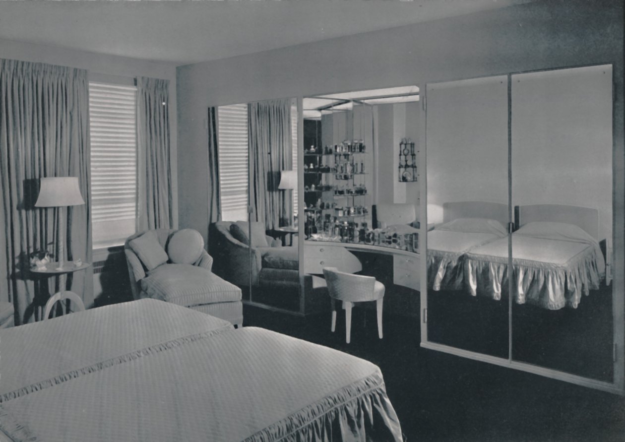Slaapkamer ontworpen door James F. Eppenstein, Chicago, 1942 door Unbekannt