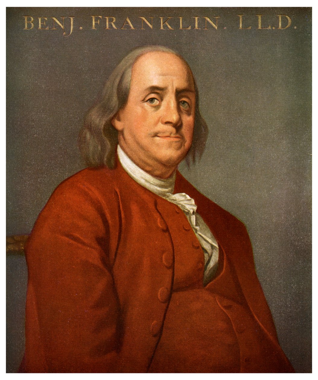 Benjamin Franklin, Amerikaanse wetenschapper en politicus, 1782, 1956 door Unbekannt