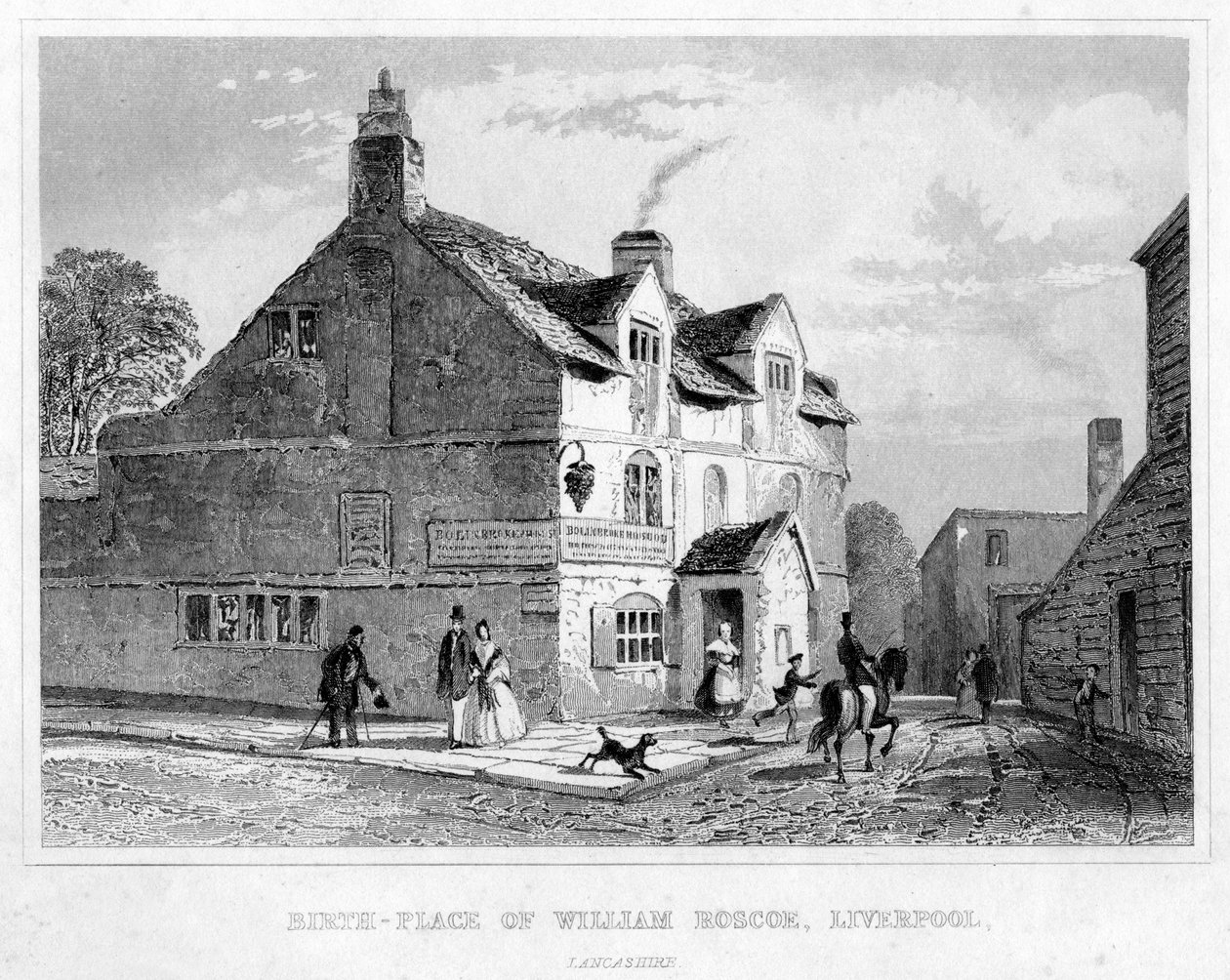 Geboorteplaats van William Roscoe, Liverpool, Lancashire, 19e eeuw door Unbekannt