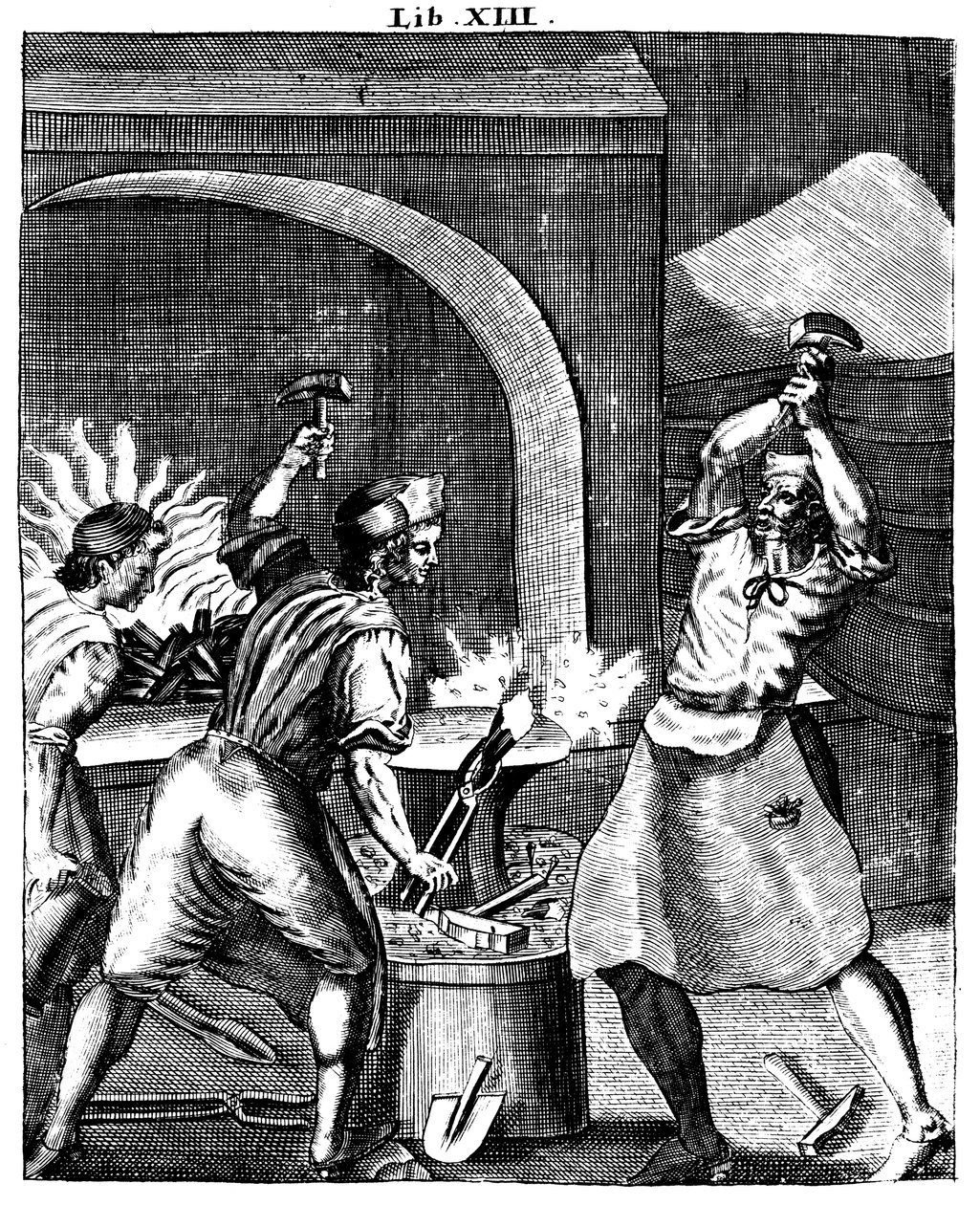 Smeden aan het werk, 1715 door Unbekannt
