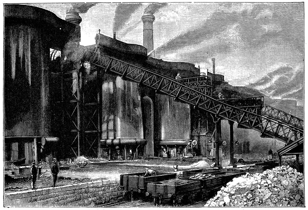 Hoogovens, Barrow Hematite Iron and Steel Company, Barrow in Furness, Cumbria, 1890 door Unbekannt