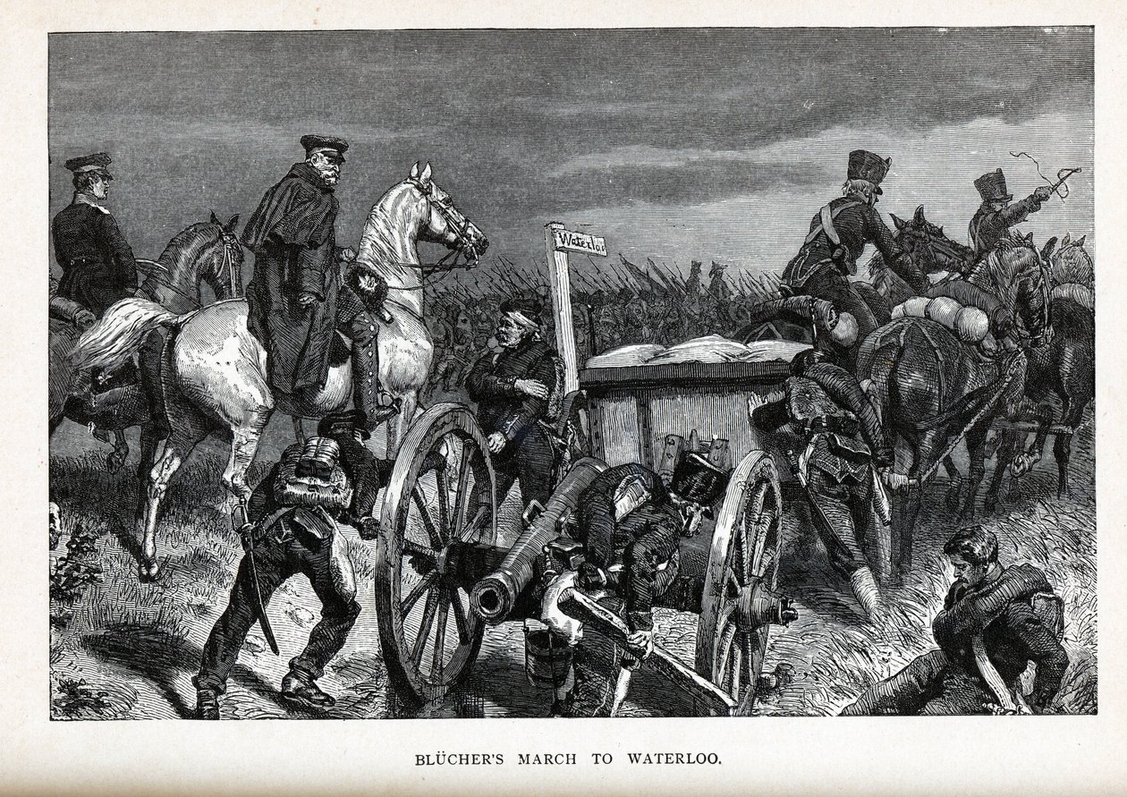Blüchers moeras naar Waterloo, 1882 door Unbekannt