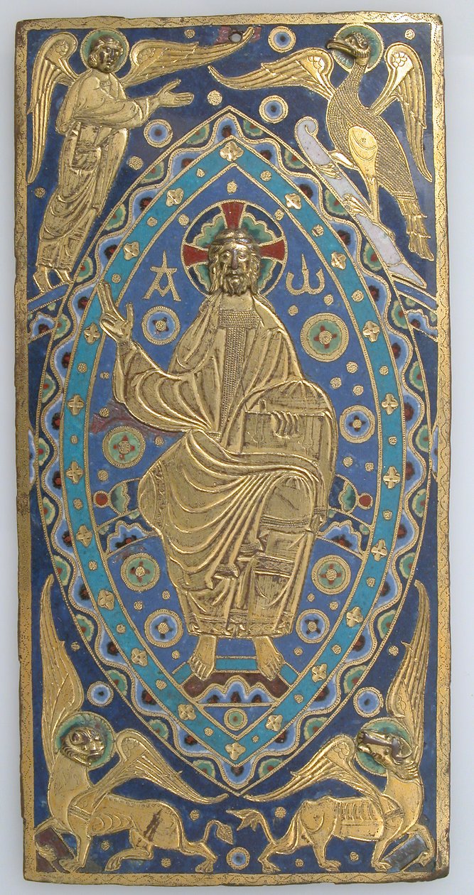Boekomslag plaquette met Christus in Majesteit, Frans, ca. 1200 door Unbekannt