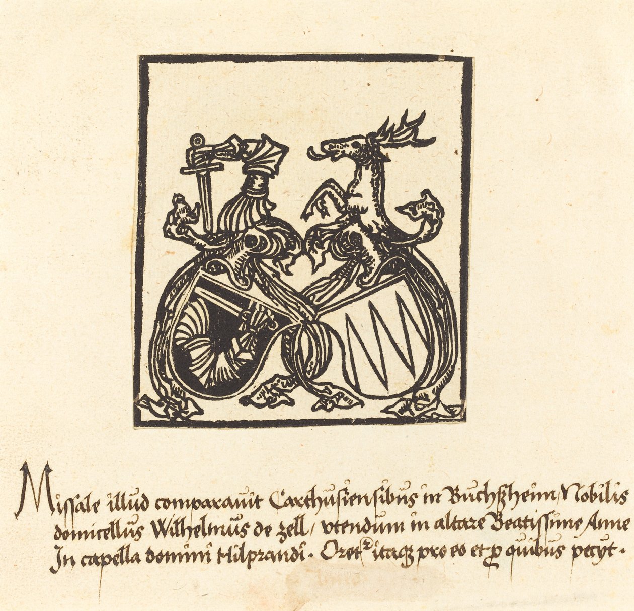 Boekplaat van Wilhelm von Zell door Unbekannt
