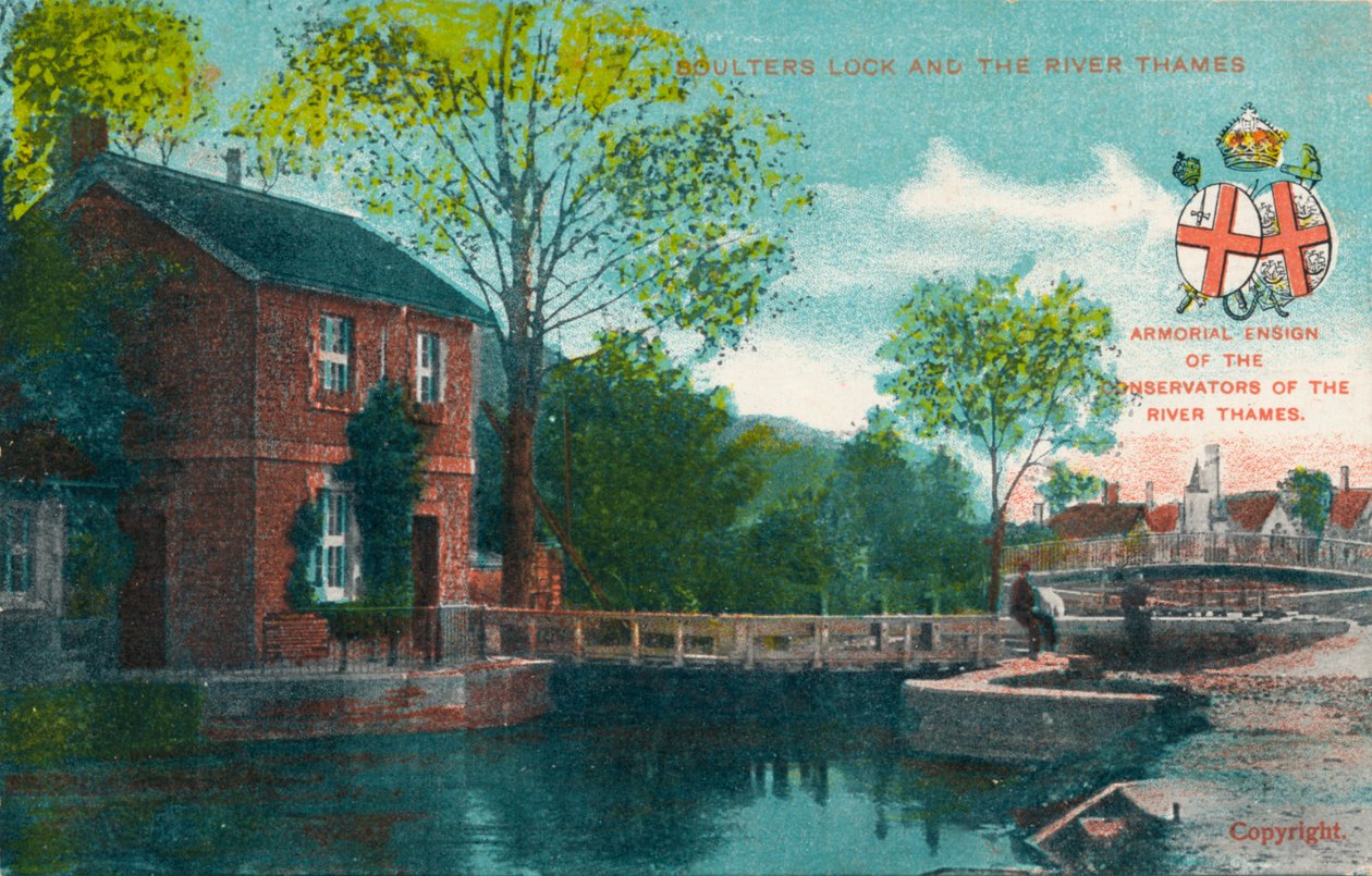 Boulters Lock en de rivier de Theems door Unbekannt
