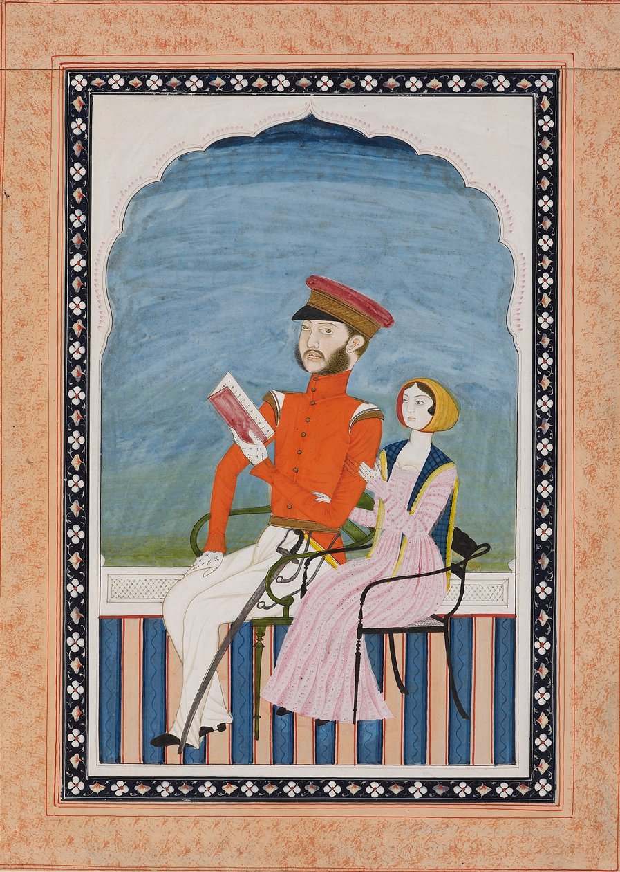 Britse officier en zijn vrouw, 1850-1860 door Unbekannt