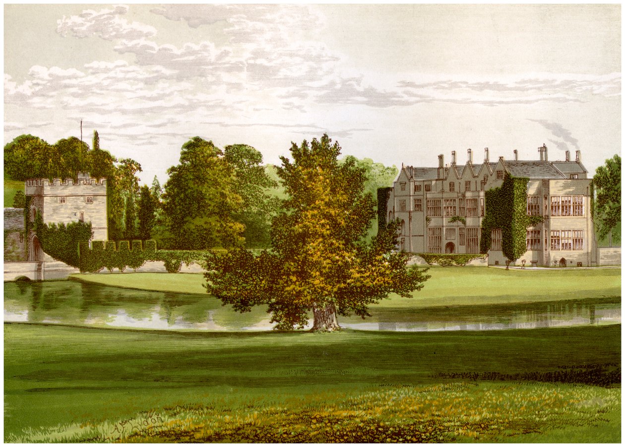 Broughton Castle, Oxfordshire, huis van Lord Saye en Sele, c1880 door Unbekannt
