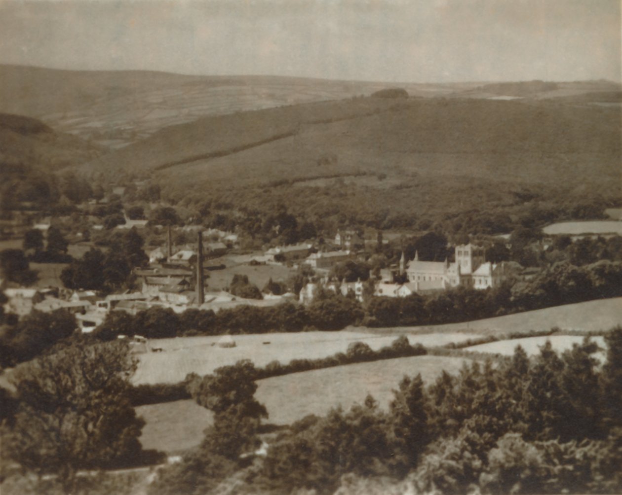 Buckfast Abbey en Dartmoor door Unbekannt