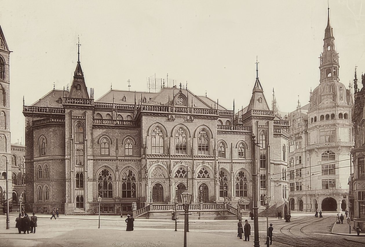Beursgebouw in Bremen. Om 1900 door Unbekannt