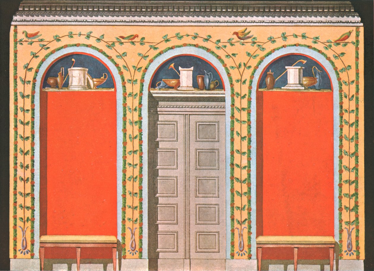Kabinet in de Herculaneum-stijl, Leipzig, Duitsland door Unbekannt