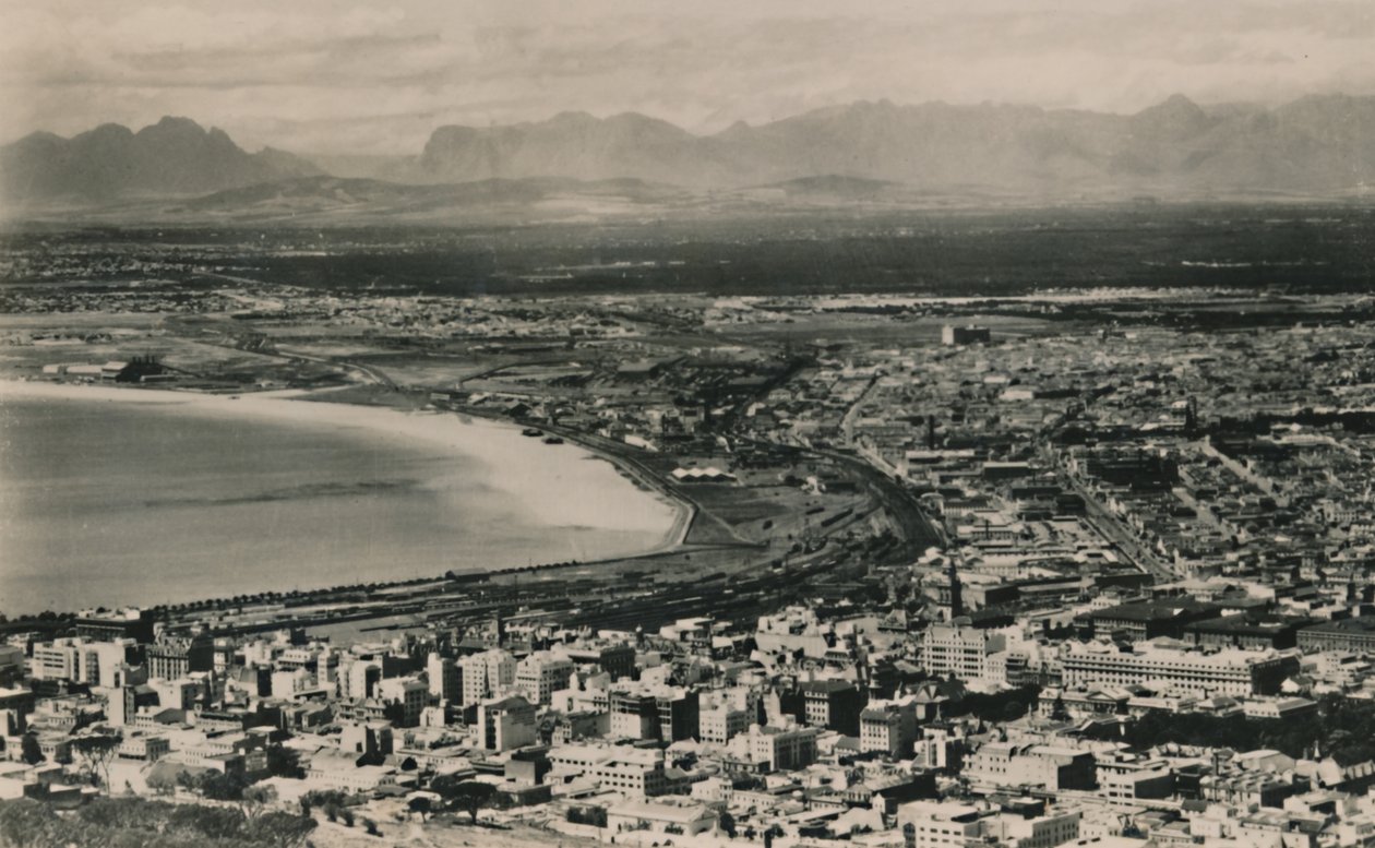 Kaapstad - Tafelbaai met Stellenbosch en Hottentots Holland Bergen, Zuid-Afrika door Unbekannt