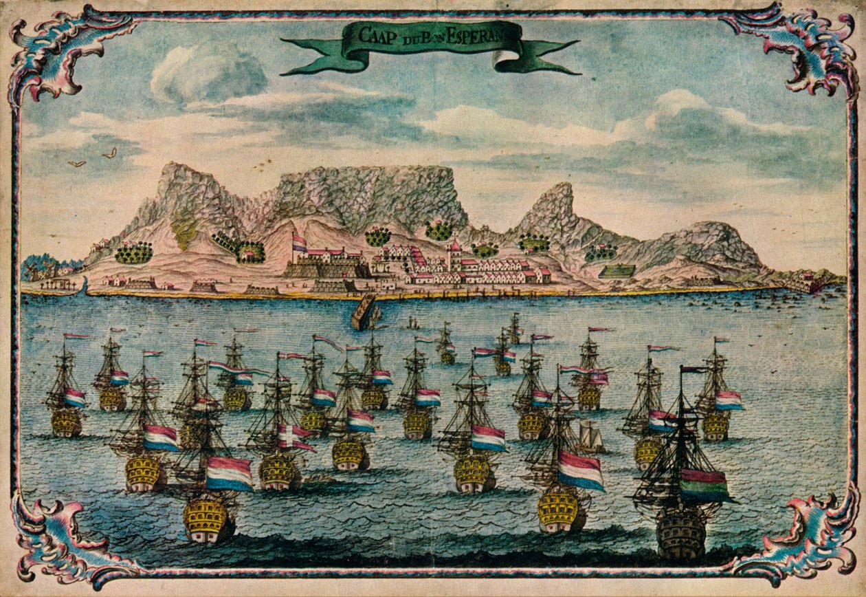 Kaapstad, ca. 1680 door Unbekannt