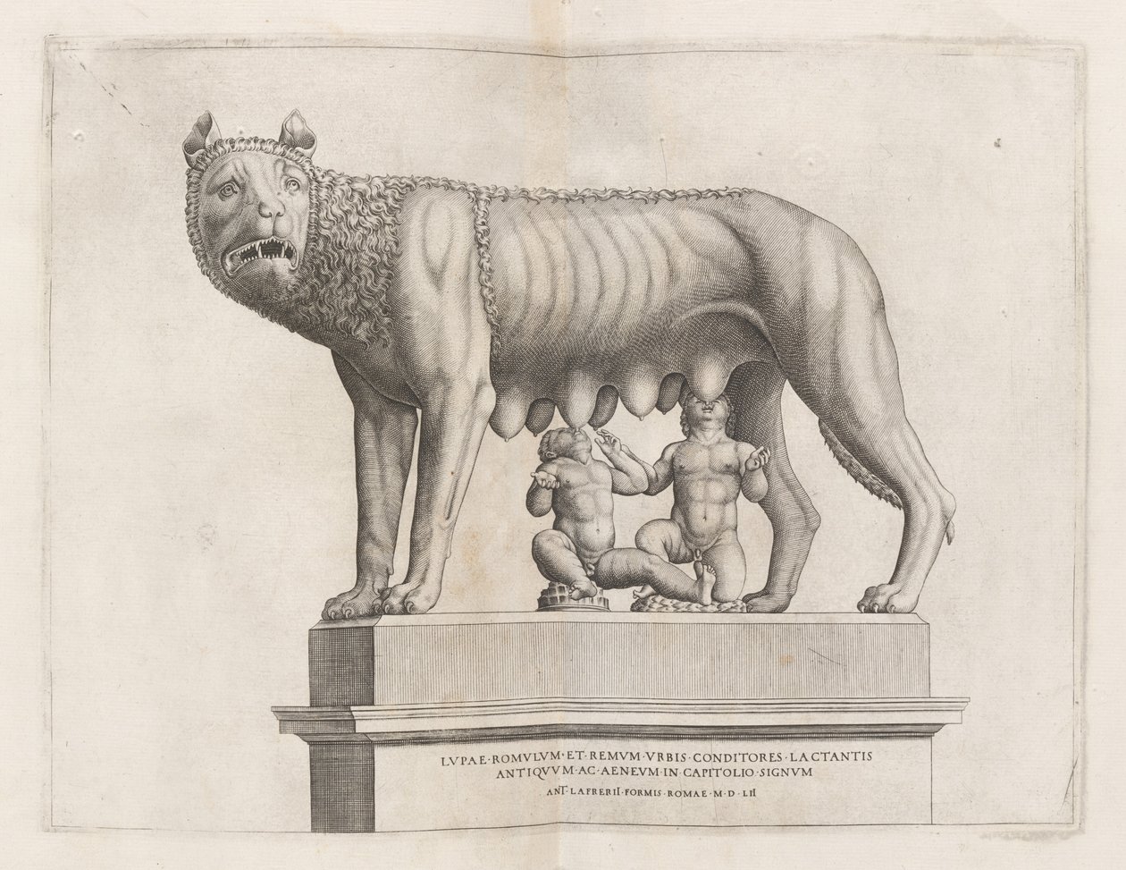 Capitolijnse Wolf met Romulus en Remus, 1552 door Unbekannt