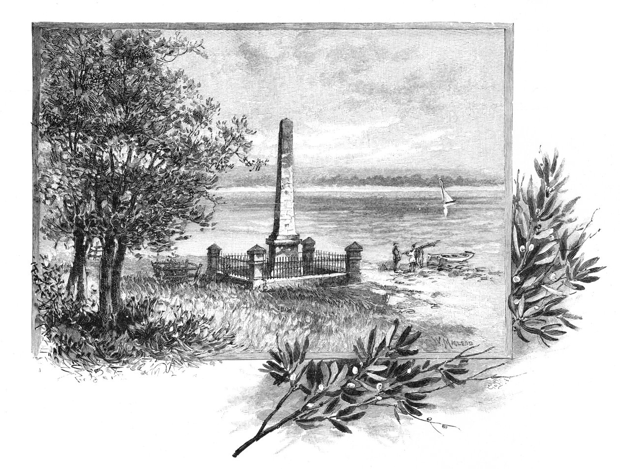Captain Cooks landingsplaats, Botany Bay, New South Wales, Australië, 1886 door Unbekannt