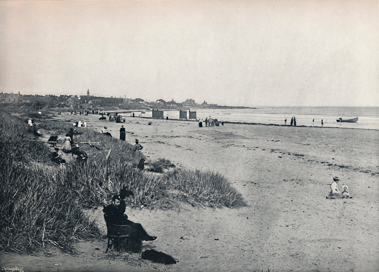 Carnousetie - De stad en het strand, 1895 door Unbekannt