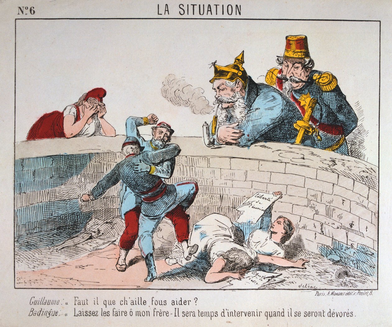 Cartoon, Parijse Commune, 1871 door Unbekannt