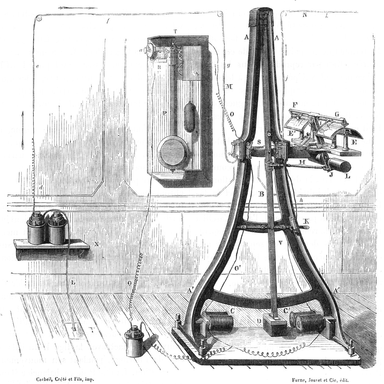 Casellis pantelegraaf van 1865, ca. 1870 door Unbekannt