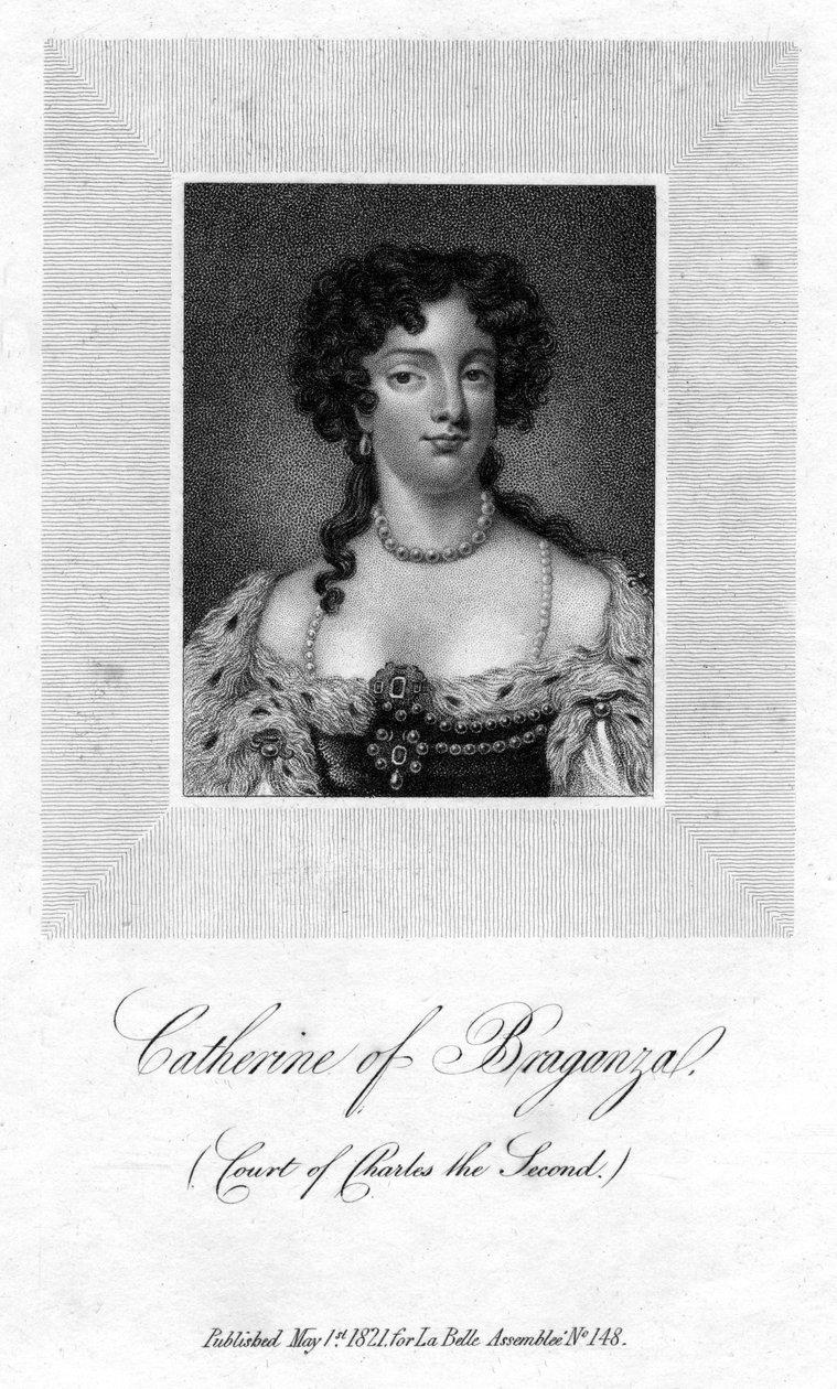 Catherine van Braganza, Koningin-gemalin van Koning Karel II van Engeland, 1821 door Unbekannt
