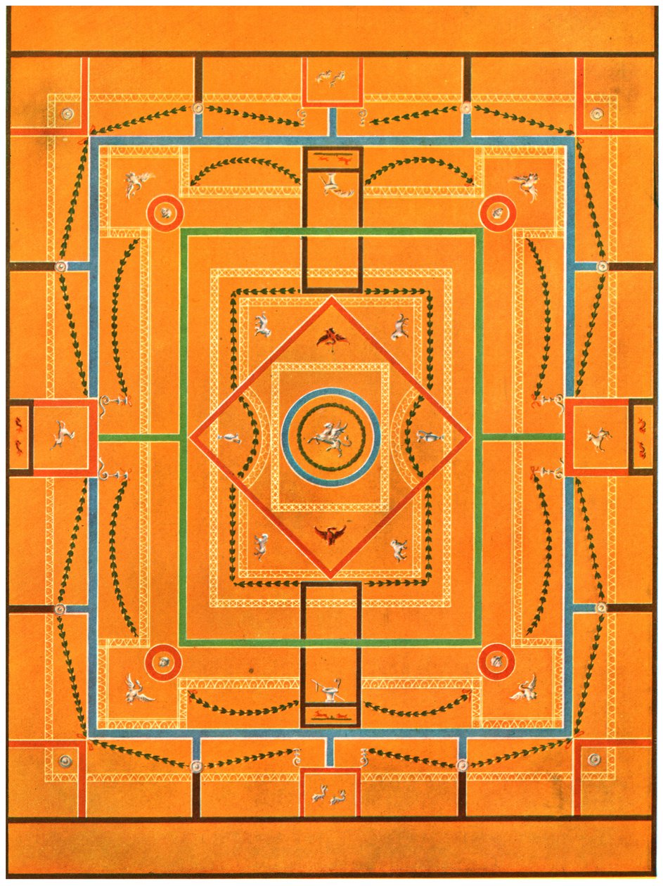 Plafonddecoratie, Pompeii, Italië, 1928 door Unbekannt