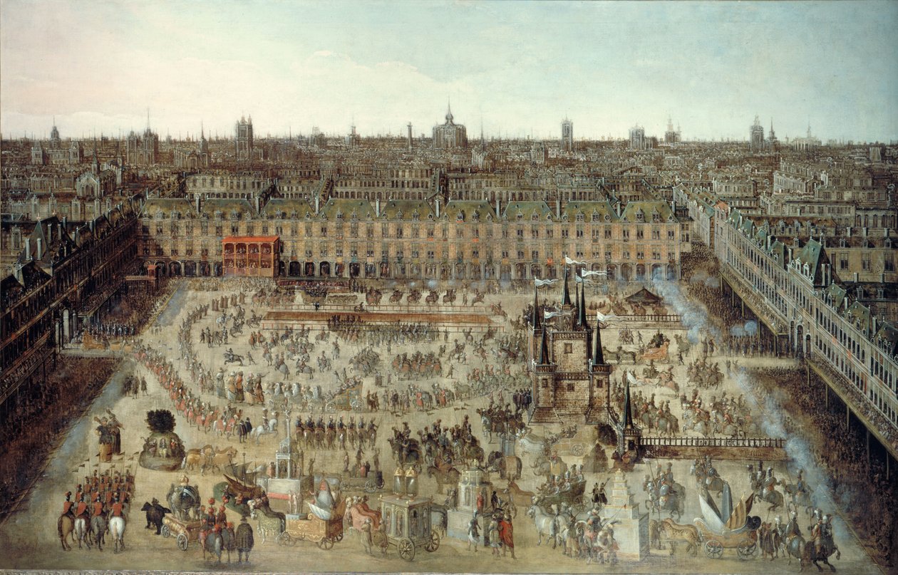 Viering van het huwelijkscontract tussen Lodewijk XIII en Anna van Oostenrijk, 1612 door Unbekannt