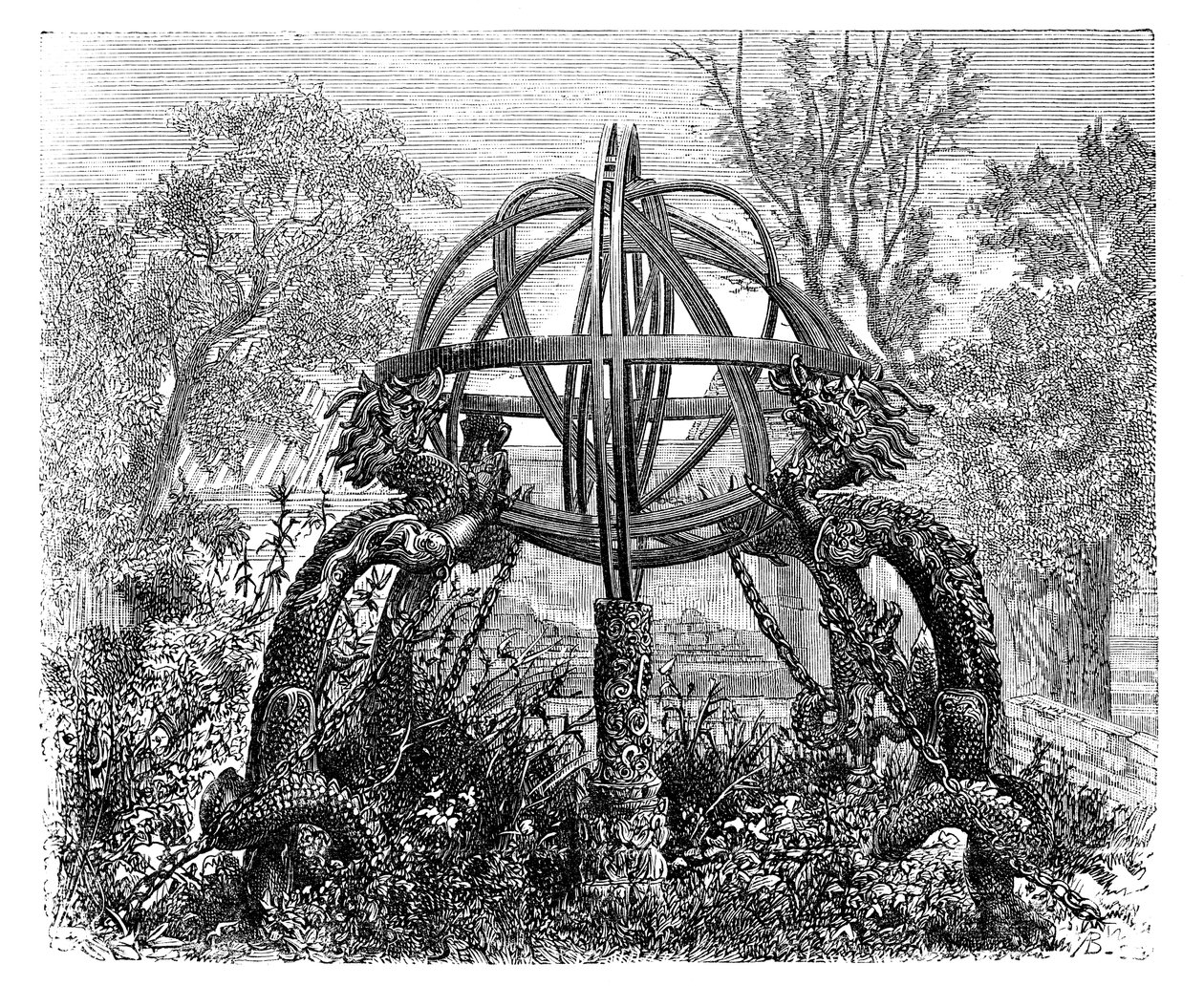 Hemelbol in het Oude Observatorium, Peking, ca. 1890 door Unbekannt