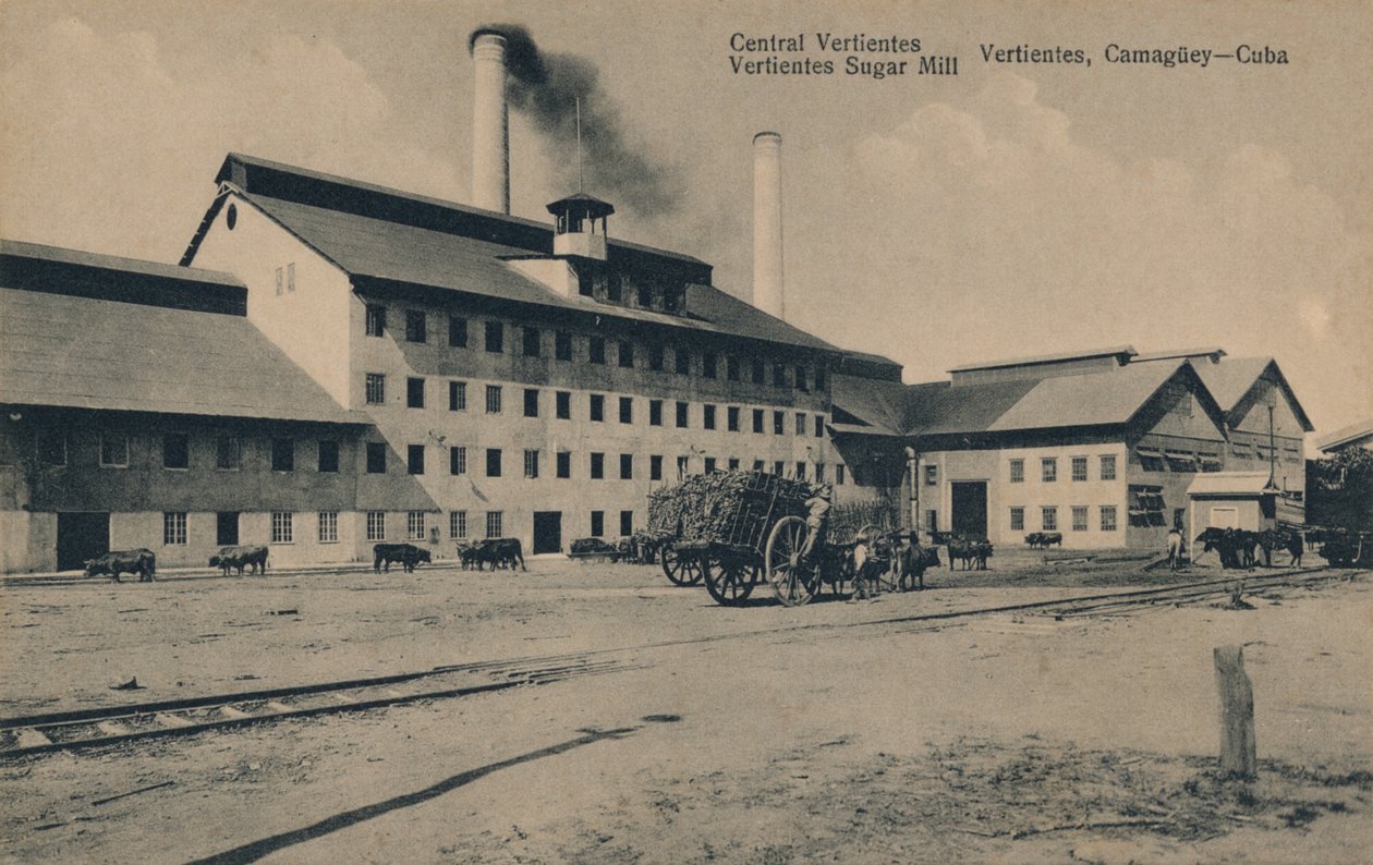 Central Vertientes Suikermolen, Camaguey, Cuba, ca. 1910 door Unbekannt