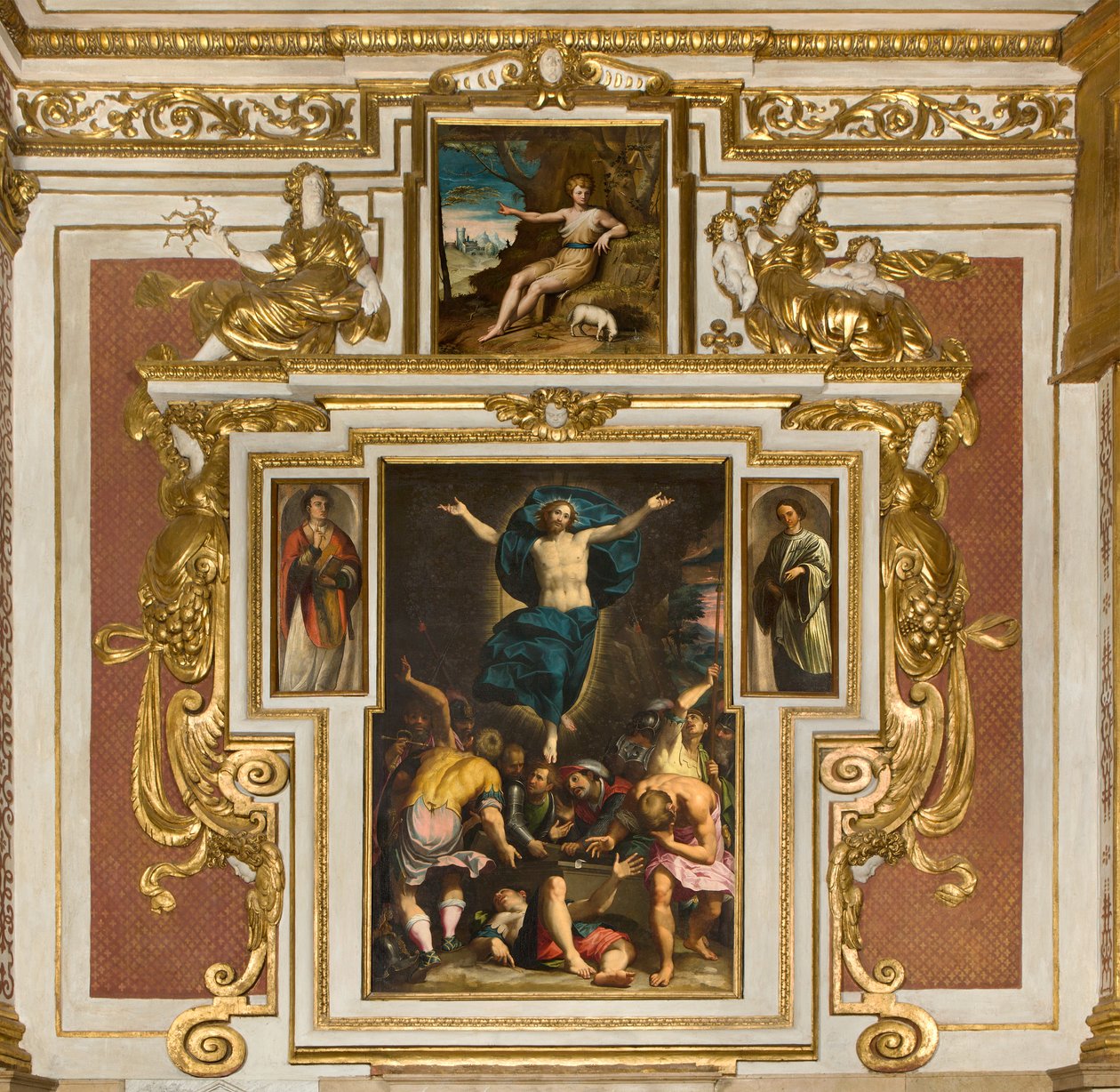Opstanding 1594, San Giovanni in de woestijn 1569 door Unbekannt
