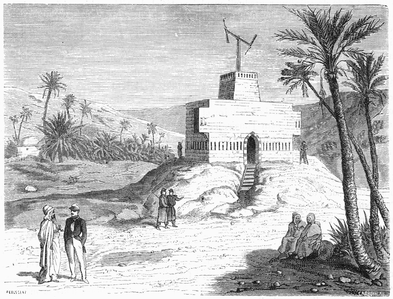 Chappes luchttelegraafsysteem, Algerije, midden 19e eeuw, c1870 door Unbekannt