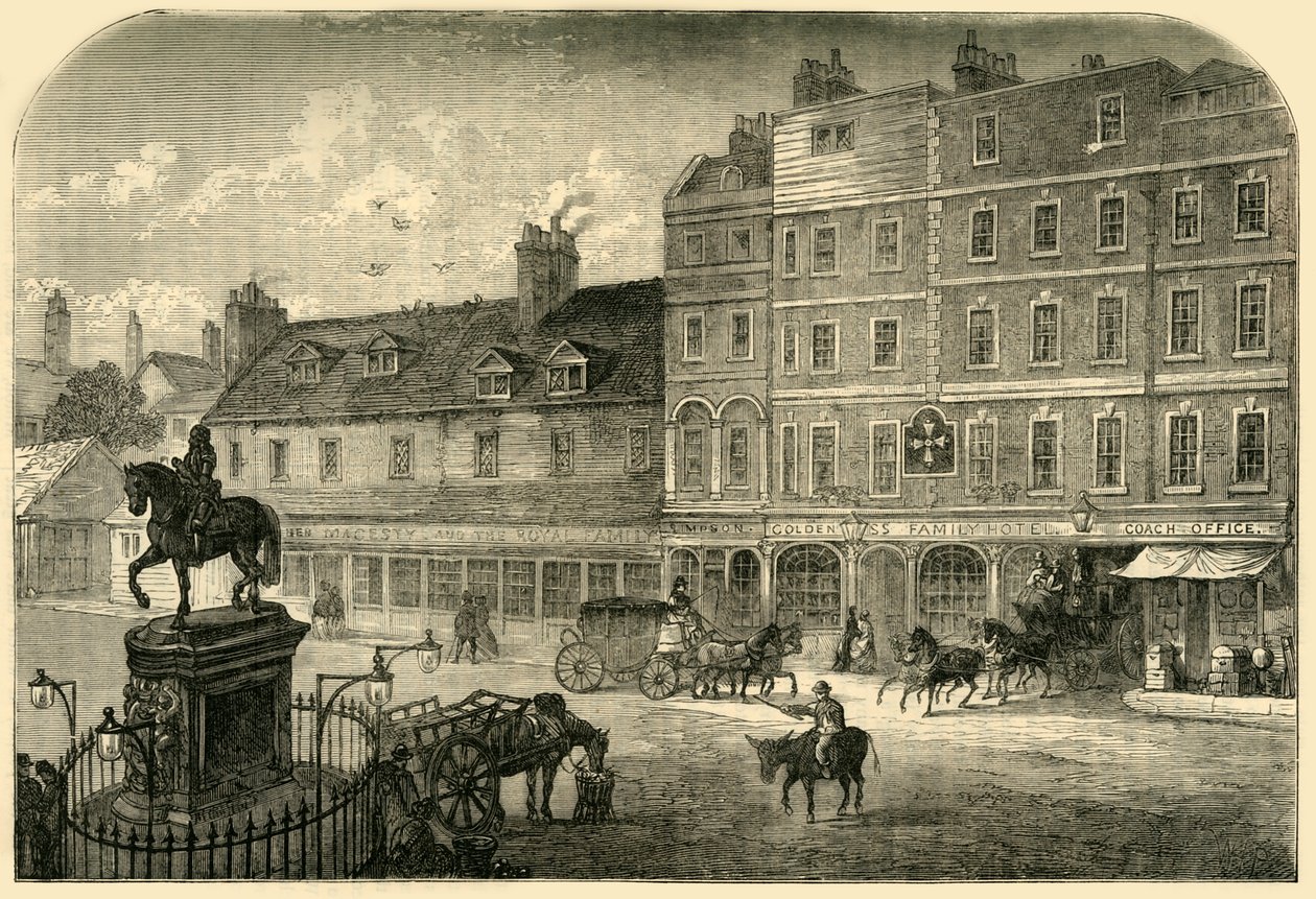 Charing Cross vanaf Northumberland House in 1750, 1881 door Unbekannt