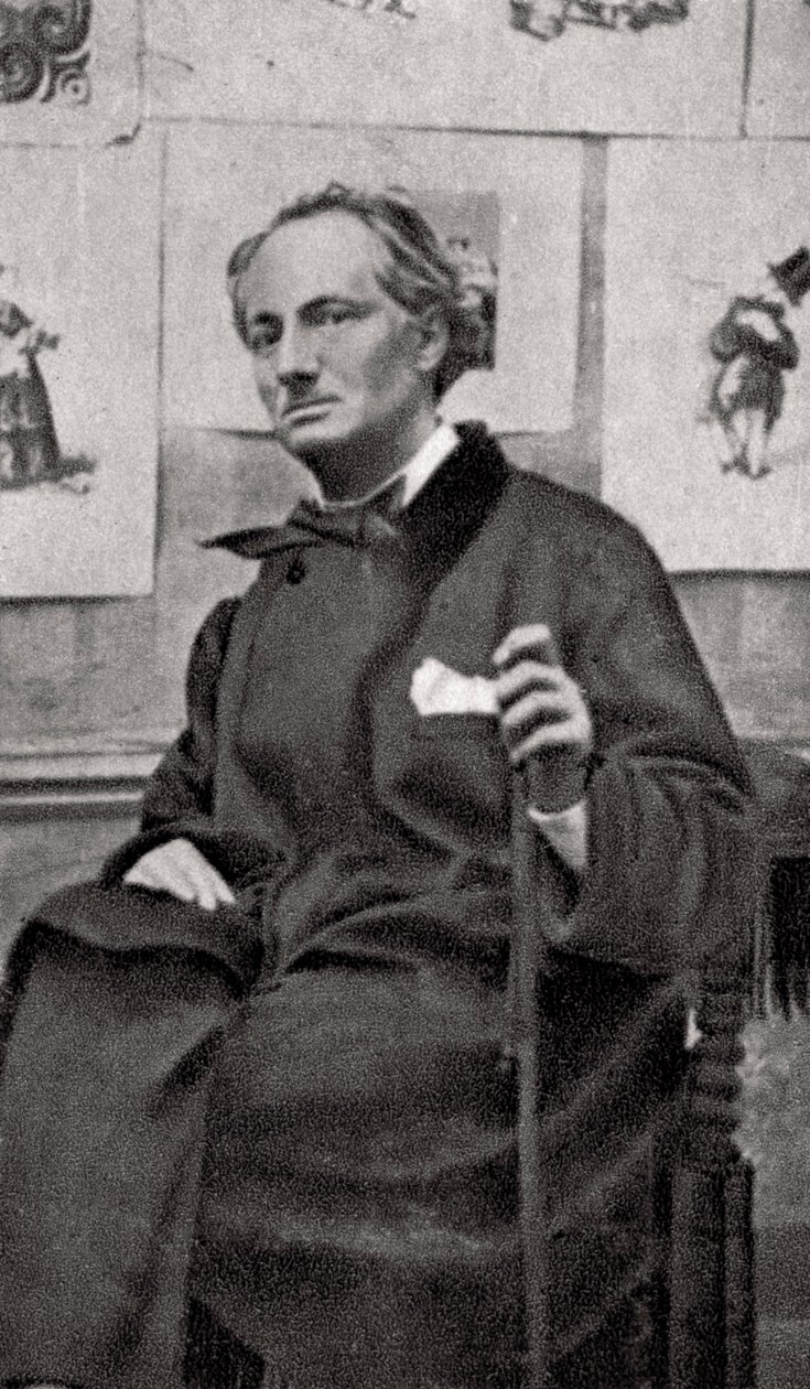 Charles Baudelaire, Franse dichter en kunstcriticus, 1857 door Unbekannt