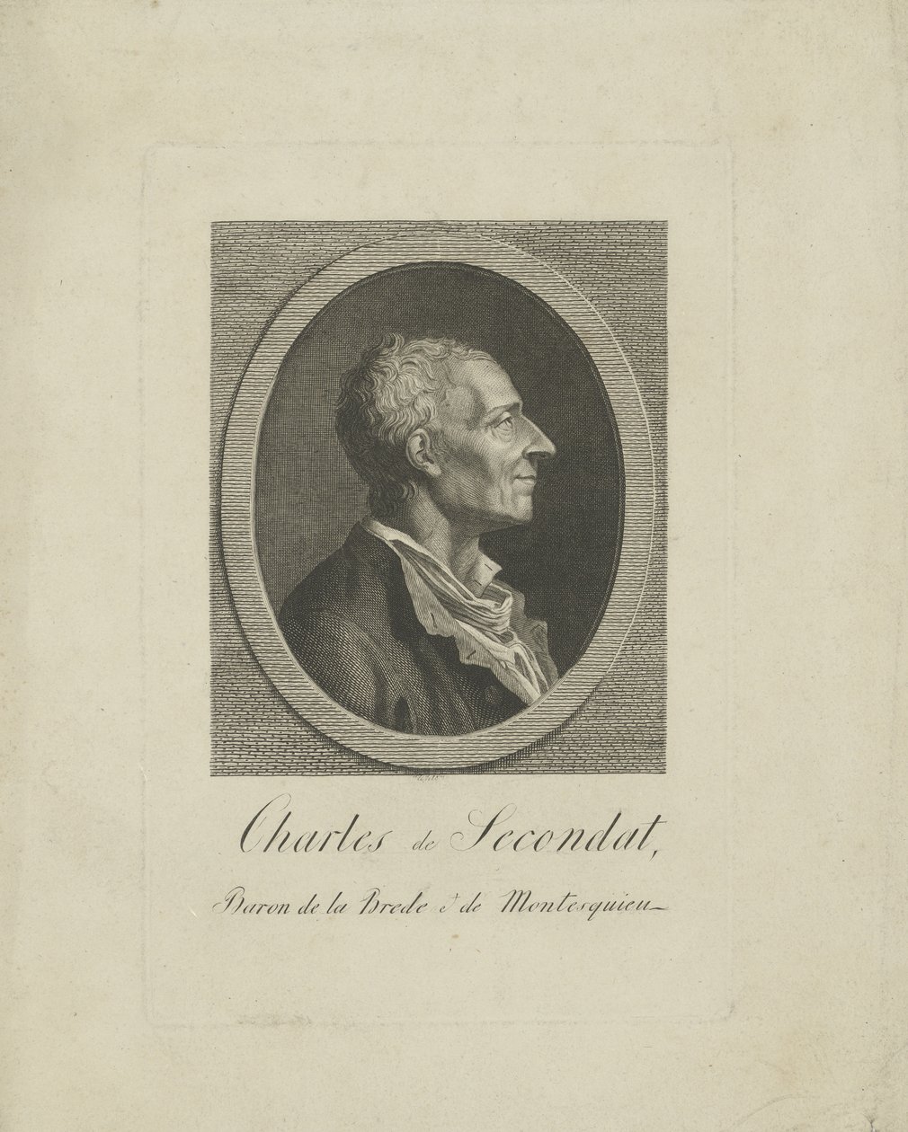 Charles de Secondat, Baron de Montesquieu 1689-1755, c. 1795 door Unbekannt