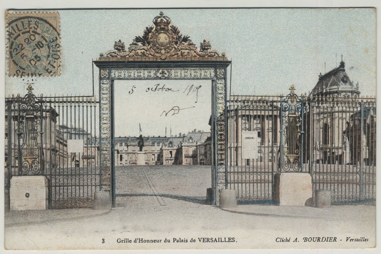 Kasteel van Versailles: erehek - Ansichtkaart gedateerd 1905 door Unbekannt
