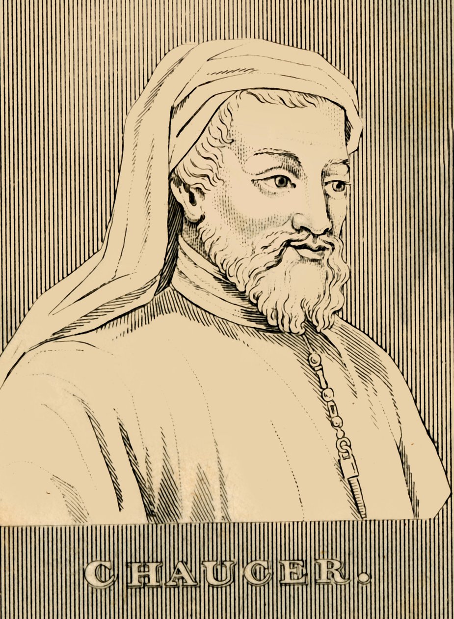 Chaucer, 1343-1400, 1830 door Unbekannt