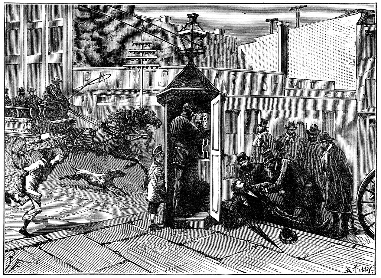Chicago politie telefooncel, 1886 door Unbekannt